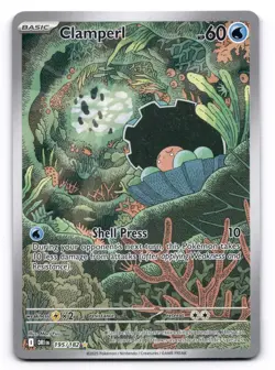 Clamperl NM IR 195/182 Sv10: Destined Rivals Pokemon TCG Holo - Image 1