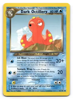 Dark Octillery LP 62/105 Unlimited Neo Destiny Pokemon TCG Regular - Image 1
