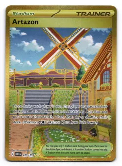 Artazon NM GOLD Obsidian Flames 229/197 Pokemon TCG Holo - Image 1