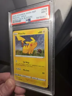 Pokemon - Pikachu - Holo - SWSH - 2020 - Black Star Promo PSA 9 - *SWIRL* 🌀👀✨ - Image 2