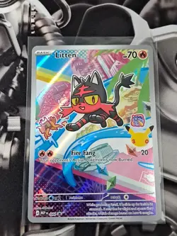 First Partner Illustration - Litten MEP 044 Promo Pokemon TCG: 30th Anniversary - Image 1