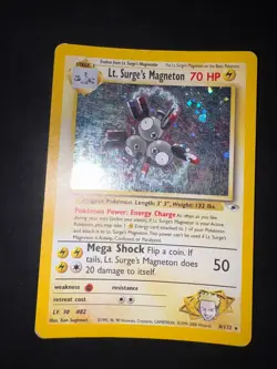 Pokemon Card Lt Surge's Magneton Holo 8/132 Gym Heroes ENG - Image 1