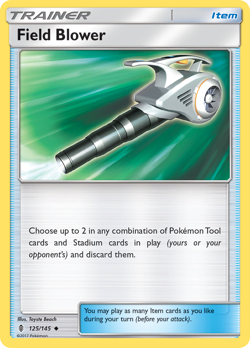 POKEMON SM Guardians Rising : REVERSE HOLO - FIELD BLOWER 125/145 LIGHT PLAY - Image 1