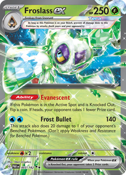 Pokemon Froslass ex S&V Paradox Rift 003/182 Holo Double Rare Half Art - Image 1
