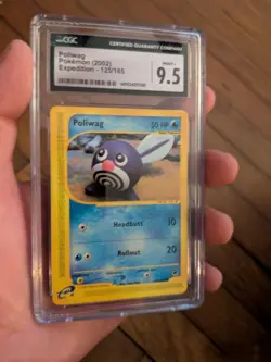 CGC 9.5 MINT+ 2002 Poliwag Pokemon Expedition 125/165 - Image 1