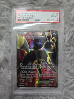 PSA 6 Umbreon EX 119/124 Full Art Holo Rare 2016 Pokemon XY Fates Collide - Image 1