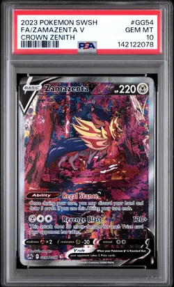 PSA 10 ZAMAZENTA V GG54/GG70 FULL ART CROWN ZENITH POKEMON 🍂 - Image 1