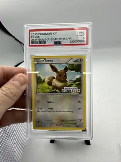 PSA 9 MINT Eevee 63/98 Build A Bear Exclusive Stamped Promo Pokemon TCG 2015 - Image 2