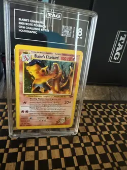 Blaine’s Charizard 2/132 Holo Rare TAG 8 NM-MT 2000 Pokemon Gym Challenge - Image 4