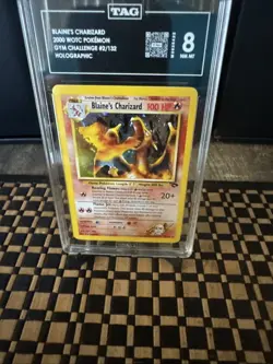 Blaine’s Charizard 2/132 Holo Rare TAG 8 NM-MT 2000 Pokemon Gym Challenge - Image 5
