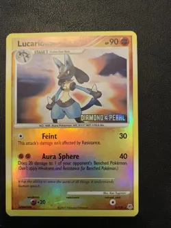 Pokemon TCG 2007 Lucario Reverse Holo Rare Diamond and Pearl 6/130 - Image 1
