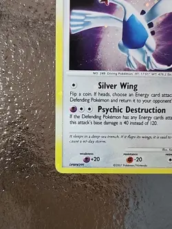 Pokemon TCG Lugia 14/132 Secret Wonders Holo Bleed Dual Swirl Rare 2007 Card NM - Image 4