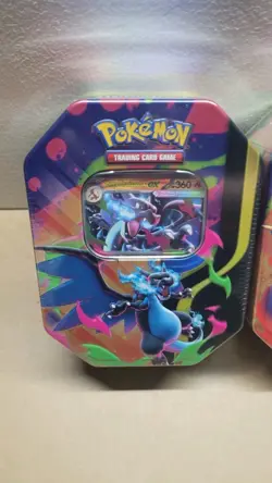 Pokemon TCG MEGA CHARIZARD EX TIN PAIR CHARIZARD X & Y BRAND NEW AND SEALED 2026 - Image 2