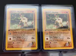 Blaine's Mankey 63/132 1st Edition NM Gym Challenge Non-Holo Pokemon Card - Image 2