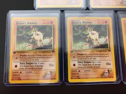 Blaine's Mankey 63/132 1st Edition NM Gym Challenge Non-Holo Pokemon Card - Image 3