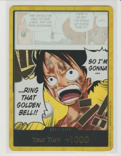 Gold DON!! Card - Luffy Golden Bell - One Piece Card OP15 - Image 1