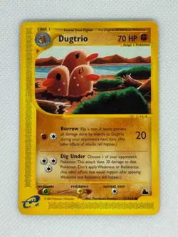Pokemon Card - Dugtrio Skyridge 52/144 Non-Holo 2003 LP+ / NM - Image 1
