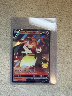 Pokemon TCG Lance's Charizard V SWSH133 Celebrations Black Star Promo Jumbo Card - Image 1