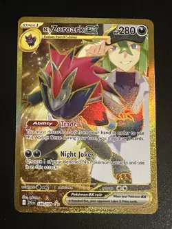 N's Zoroark ex 189/159 Pokemon Journey Together Hyper Rare Gold Holo Near Mint - Image 1