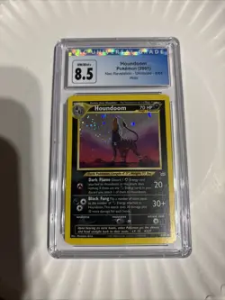 Pokemon 2001 Houndoom Unlimited Holo Neo Revelation Card 8/64 CGC 8.5 - Image 1
