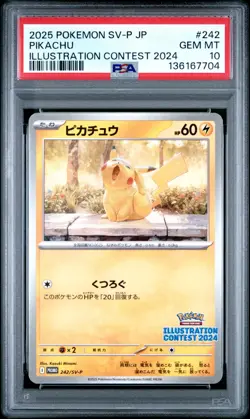 PSA 10 Pikachu 242/SV-P Pokemon Illustration Contest 2024 Promo Card Japanese - Image 1