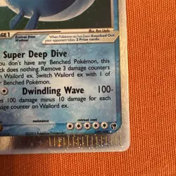 Wailord EX Rare Holo 100/100 EX Sandstorm Swirl LP Pokemon TCG - Image 5