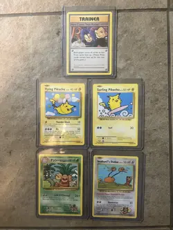 Pokemon XY Evolutions Secret Rare Set Of 5 Pikachu Exeggutor Doduo Team Rocket - Image 1