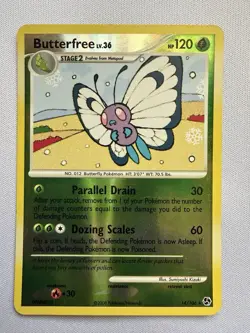 **REVERSE HOLO** BUTTERFREE 14/106 RARE | GREAT ENCOUNTERS | POKEMON LP - Image 1