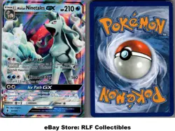 2017 Pokemon, S&M Guardians Rising, #22/145 Alolan Ninetales GX, Holo Ultra Rare - Image 1