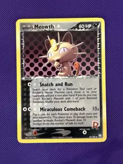 Pokemon TCG Rockets Meowth 46/109 Non Holo 2004 NM - Image 1
