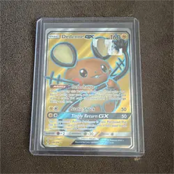 Pokemon TCG Dedenne GX Ultra Rare Full Art Holo 160 HP Sm-Unbroken Bonds 195/214 - Image 1