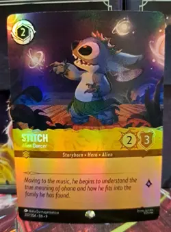 Disney Lorcana Stitch Alien Dancer Epic 207/204 Fabled Foil - Image 1
