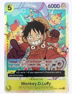 2024 ONE PIECE 500 YEARS IN THE FUTURE MONKEY D. LUFFY- ERROR CARD OP07-109 - Image 2