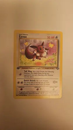 Pokemon TCG Eevee Jungle Card 51/64 Regular Common 1st Edition LP/NM - Image 1