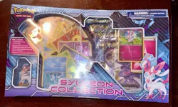 Pokemon Sylveon Collection Box Booster Packs, RAREFoil Cards, Collectible Figure - Image 1