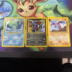 Pokemon TCG Neo Revelation Card Lot - Kingdra, Sneasel, Aerodactyl (3 Cards) - Image 1