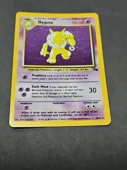 Pokemon TCG Hypno Holo Rare 8/62 Fossil 1999 WOTC Unlimited Card Unplayed - Image 1