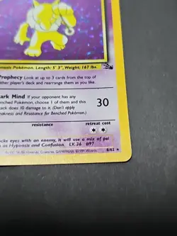 Pokemon TCG Hypno Holo Rare 8/62 Fossil 1999 WOTC Unlimited Card Unplayed - Image 3