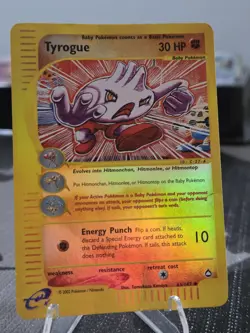 Tyrogue 63/147 Aquapolis 2002 Reverse Holo Pokemon Card TCG Tomokazu Komiya - Image 2