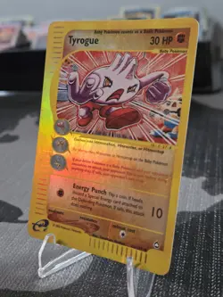 Tyrogue 63/147 Aquapolis 2002 Reverse Holo Pokemon Card TCG Tomokazu Komiya - Image 3