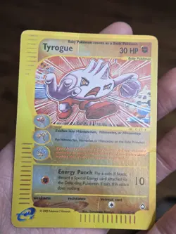 Tyrogue 63/147 Aquapolis 2002 Reverse Holo Pokemon Card TCG Tomokazu Komiya - Image 4