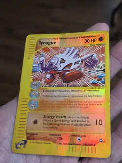 Tyrogue 63/147 Aquapolis 2002 Reverse Holo Pokemon Card TCG Tomokazu Komiya - Image 5