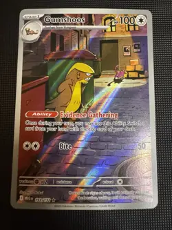 Gumshoos 153/132 Me01: Mega Evolution Holo Illustration Rare Pokemon Card NM - Image 1