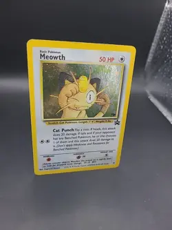 Pokemon TCG Meowth Black Star Promo Card #10 Gameboy Wizards of the Coast LP - Image 2