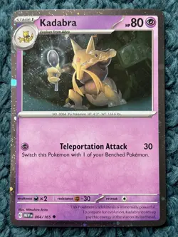 KADABRA 064/165 Scarlet & Violet 151 Set - COSMOS HOLO Pokemon Card - NM - Image 1