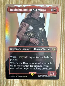Raubahn, Bull of Ala Mhigo (Foil, Borderless) Final Fantasy Magic MTG 0388 - Image 1