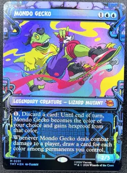 Mondo Gecko 0231 Foil Mythic Showcase MTG: Teenage Mutant Ninja Turtles NM - Image 1