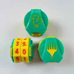 Magic MTG Final Fantasy Chocobo Yellow Click Wheel Life Counter Spinner Bundle - Image 1