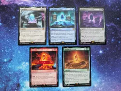 MTG FF Crystal Set Magic: The Gathering Wind, Water, Darkness, Fire, Earth - Image 1