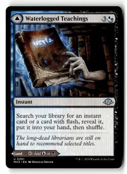 Waterlogged Teachings 261 Uncommon Modern Horizons 3 Magic: The Gathering - Image 1
